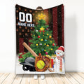 Ohaprints-Fleece-Sherpa-Blanket-Christmas-Tree-Softball-American-Flag-Gift-Custom-Personalized-Name-Number-Soft-Throw-Blanket-2038-Fleece Blanket