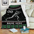 Ohaprints-Fleece-Sherpa-Blanket-Baseball-Player-Christmas-Ugly-Pattern-Gift-Custom-Personalized-Name-Number-Soft-Throw-Blanket-2041-Fleece Blanket