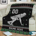 Ohaprints-Fleece-Sherpa-Blanket-American-Football-Christmas-Ugly-Pattern-Custom-Personalized-Name-Number-Soft-Throw-Blanket-2046-Sherpa Blanket