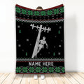 Ohaprints-Fleece-Sherpa-Blanket-Electrician-Lineman-Christmas-Ugly-Pattern-Gift-Custom-Personalized-Name-Soft-Throw-Blanket-2048-Fleece Blanket