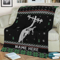 Ohaprints-Fleece-Sherpa-Blanket-Electrician-Lineman-Christmas-Ugly-Pattern-Gift-Custom-Personalized-Name-Soft-Throw-Blanket-2048-Sherpa Blanket