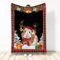 Ohaprints-Fleece-Sherpa-Blanket-Guinea-Pig-Christmas-Hat-With-String-Christmas-Tree-Snowflake-Unique-Gift-Soft-Throw-Blanket-2052-Fleece Blanket