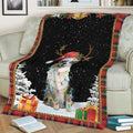 Ohaprints-Fleece-Sherpa-Blanket-Australian-Shepherd-Christmas-Hat-With-String-Christmas-Tree-Snowflake-Gift-Soft-Throw-Blanket-2057-Sherpa Blanket