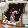 Ohaprints-Fleece-Sherpa-Blanket-Miniature-Pinscher-Christmas-Hat-With-String-Christmas-Tree-Snowflake-Gift-Soft-Throw-Blanket-2060-Sherpa Blanket