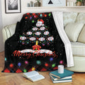 Ohaprints-Fleece-Sherpa-Blanket-Merry-Christmas-Baseball-With-Santa-Hat-Light-String-Snowflake-Gift-Soft-Throw-Blanket-2083-Fleece Blanket