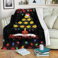 Ohaprints-Fleece-Sherpa-Blanket-Merry-Christmas-Softball-With-Santa-Hat-Light-String-Snowflake-Gift-Soft-Throw-Blanket-2084-Fleece Blanket