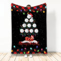 Ohaprints-Fleece-Sherpa-Blanket-Merry-Christmas-Golf-With-Santa-Hat-Light-String-Snowflake-Gift-Soft-Throw-Blanket-2087-Fleece Blanket