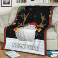 Ohaprints-Fleece-Sherpa-Blanket-Golf-Ball-Reindeer-Christmas-Custom-Personalized-Name-Number-Soft-Throw-Blanket-2095-Sherpa Blanket