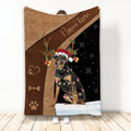 Ohaprints-Fleece-Sherpa-Blanket-Miniature-Pinscher-Christmas-Hat-String-Light-Gift-Custom-Personalized-Name-Soft-Throw-Blanket-2117-Fleece Blanket