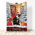 Ohaprints-Fleece-Sherpa-Blanket-Tuxedo-Cat-With-Santa-Hat-Christmas-Gift-Box-Custom-Personalized-Name-Soft-Throw-Blanket-2121-Fleece Blanket