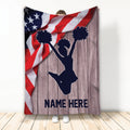 Ohaprints-Fleece-Sherpa-Blanket-Cheerleading-Cheerleader-Girl-American-Flag-Custom-Personalized-Name-Soft-Throw-Blanket-2166-Fleece Blanket