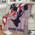 Ohaprints-Fleece-Sherpa-Blanket-Cheerleading-Cheerleader-Girl-American-Flag-Custom-Personalized-Name-Soft-Throw-Blanket-2166-Sherpa Blanket