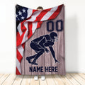 Ohaprints-Fleece-Sherpa-Blanket-American-Football-Player-Lineman-Us-Flag-Custom-Personalized-Name-Number-Soft-Throw-Blanket-2171-Fleece Blanket