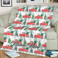 Ohaprints-Fleece-Sherpa-Blanket-Christmas-Tree-Red-Truck-Snowflake-Custom-Personalized-Name-Soft-Throw-Blanket-1959-Sherpa Blanket