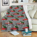 Ohaprints-Fleece-Sherpa-Blanket-Christmas-Tree-Red-Truck-Buffalo-Plaid-Custom-Personalized-Name-Soft-Throw-Blanket-1960-Fleece Blanket