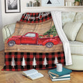 Ohaprints-Fleece-Sherpa-Blanket-Merry-Christmas-Red-Truck-Pine-Tree-Soft-Throw-Blanket-1970-Fleece Blanket