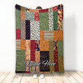 Ohaprints-Fleece-Sherpa-Blanket-Autumn-Fall-Patchwork-Autumn-Harvest-Leaves-Custom-Personalized-Name-Soft-Throw-Blanket-1977-Fleece Blanket