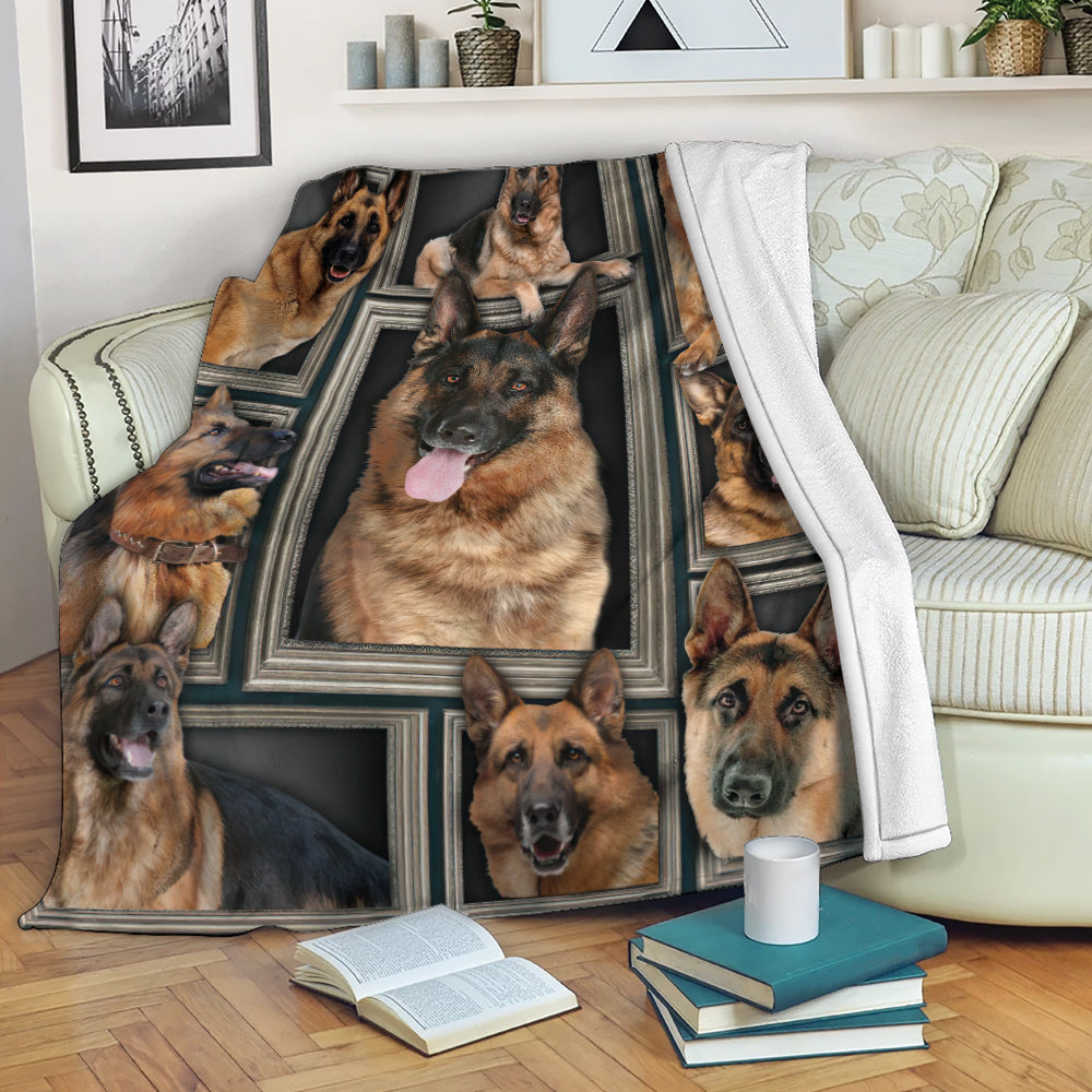 Ohaprints-Fleece-Sherpa-Blanket-German-Shepherd-Dog-Shepherd-Lovers-Gifts-Soft-Throw-Blanket-2152-Fleece Blanket