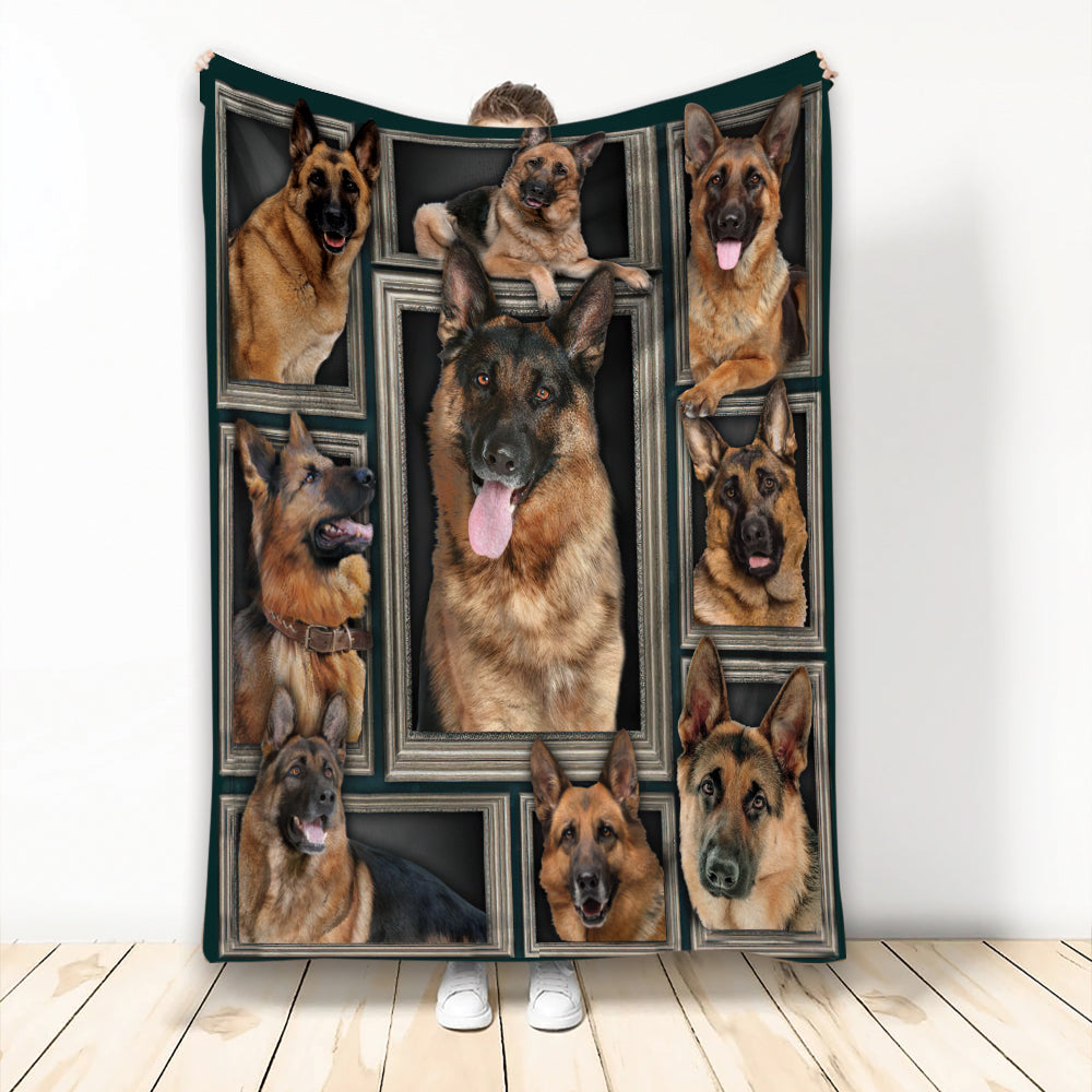 Ohaprints-Fleece-Sherpa-Blanket-German-Shepherd-Dog-Shepherd-Lovers-Gifts-Soft-Throw-Blanket-2152-Fleece Blanket