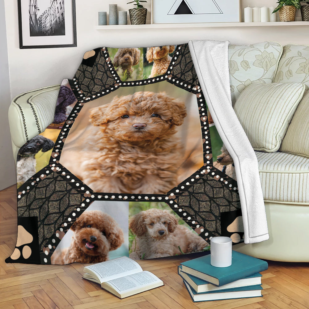 Ohaprints-Fleece-Sherpa-Blanket-Cute-Poodle-Dog-Gift-For-Poodle-Lover-Soft-Throw-Blanket-2155-Fleece Blanket