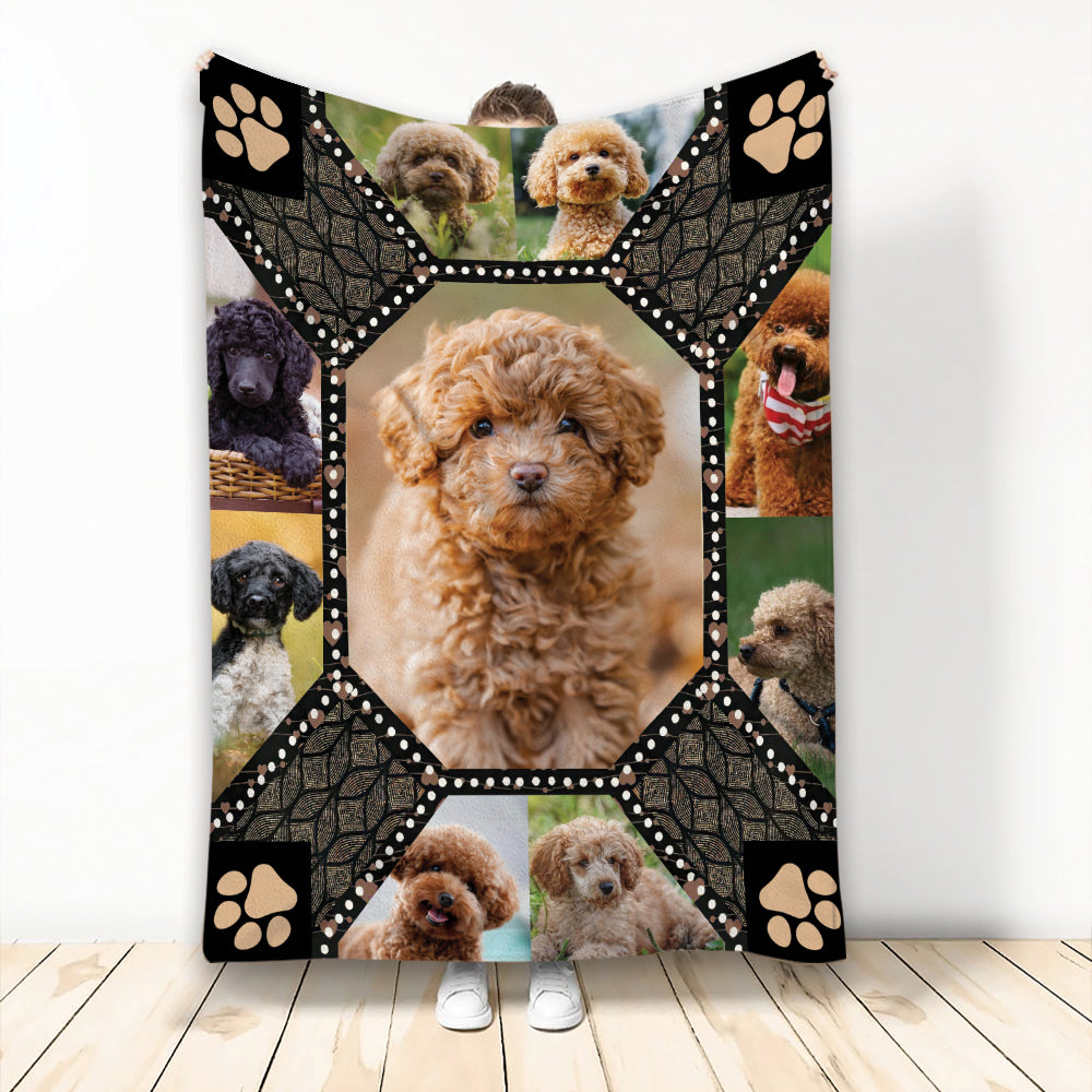 Ohaprints-Fleece-Sherpa-Blanket-Cute-Poodle-Dog-Gift-For-Poodle-Lover-Soft-Throw-Blanket-2155-Fleece Blanket