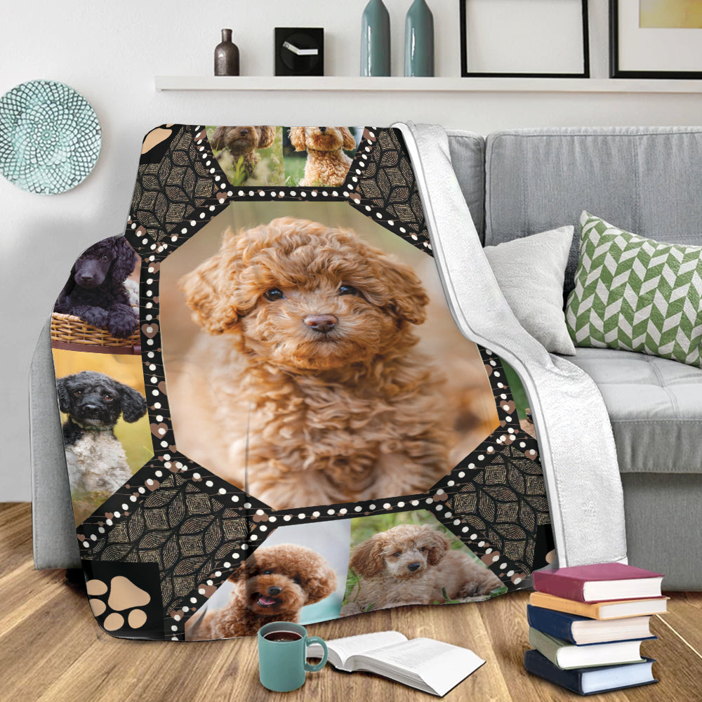 Ohaprints-Fleece-Sherpa-Blanket-Cute-Poodle-Dog-Gift-For-Poodle-Lover-Soft-Throw-Blanket-2155-Sherpa Blanket