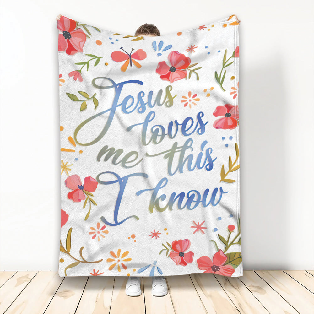 Ohaprints-Fleece-Sherpa-Blanket-Jesus-Loves-Me-This-I-Know-Lovely-Gift-Soft-Throw-Blanket-2157-Fleece Blanket