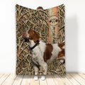 Ohaprints-Fleece-Sherpa-Blanket-Brittany-Spaniel-Dog-Hunting-Soft-Throw-Blanket-2158-Fleece Blanket