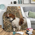 Ohaprints-Fleece-Sherpa-Blanket-Brittany-Spaniel-Dog-Hunting-Soft-Throw-Blanket-2158-Sherpa Blanket