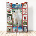 Ohaprints-Fleece-Sherpa-Blanket-Great-Pyrenees-Gorgeous-Merry-Christmas-Dog-Reindeer-Xmas-Soft-Throw-Blanket-2163-Fleece Blanket