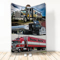 Ohaprints-Fleece-Sherpa-Blanket-Truck-Love-Trucker-Truck-Driver-Unique-Gift-Custom-Personalized-Name-Soft-Throw-Blanket-2075-Fleece Blanket