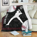 Ohaprints-Fleece-Sherpa-Blanket-Baseball-Player-Black-Camo-Ball-Pattern-Sports-Custom-Personalized-Name-Number-Soft-Throw-Blanket-2080-Fleece Blanket