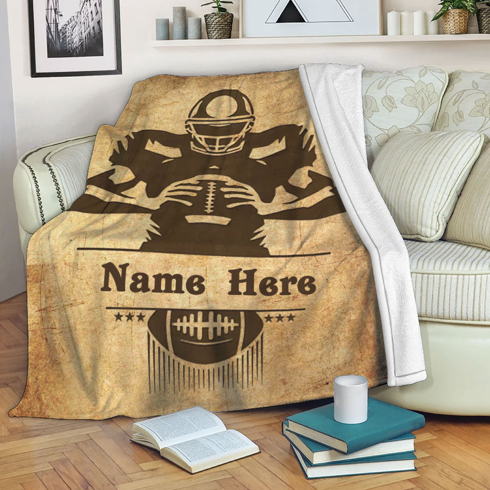 Ohaprints-Fleece-Sherpa-Blanket-American-Football-Player-Sport-Lover-Fan-Unique-Gift-Custom-Personalized-Name-Soft-Throw-Blanket-2179-Fleece Blanket