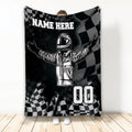 Ohaprints-Fleece-Sherpa-Blanket-Racing-Lover-Racer-Checkered-Flag-Unique-Gift-Custom-Personalized-Name-Number-Soft-Throw-Blanket-2181-Fleece Blanket