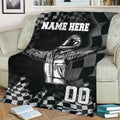 Ohaprints-Fleece-Sherpa-Blanket-Racing-Lover-Racer-Checkered-Flag-Unique-Gift-Custom-Personalized-Name-Number-Soft-Throw-Blanket-2181-Sherpa Blanket