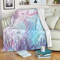 Ohaprints-Fleece-Sherpa-Blanket-Ocean-Mermaid-Scale-Pink-Blue-Gift-For-Girls-Women-Custom-Personalized-Name-Soft-Throw-Blanket-2185-Fleece Blanket