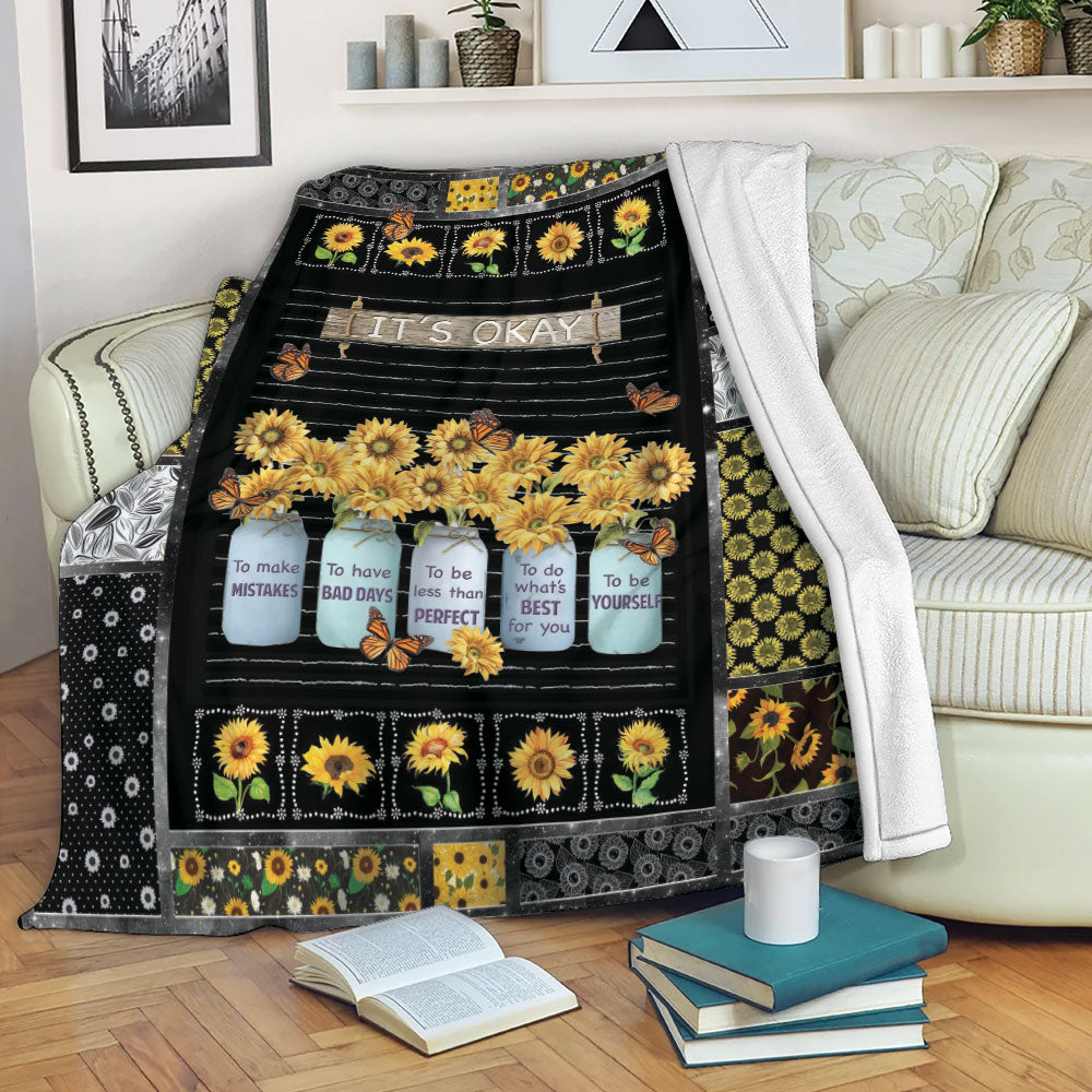 Ohaprints-Fleece-Sherpa-Blanket-Jesus-God-Faith-Butterfly-Sunflower-Patchwork-Pattern-Custom-Personalized-Name-Soft-Throw-Blanket-2189-Fleece Blanket