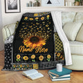 Ohaprints-Fleece-Sherpa-Blanket-Butterfly-Sunflower-Patchwork-Pattern-Custom-Personalized-Name-Soft-Throw-Blanket-2190-Fleece Blanket