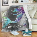 Ohaprints-Fleece-Sherpa-Blanket-Mermaid-Under-Sea-Floral-Ocean-Pattern-Custom-Personalized-Name-Soft-Throw-Blanket-2196-Fleece Blanket