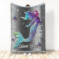 Ohaprints-Fleece-Sherpa-Blanket-Mermaid-Under-Sea-Floral-Ocean-Pattern-Custom-Personalized-Name-Soft-Throw-Blanket-2196-Fleece Blanket