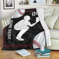 Ohaprints-Fleece-Sherpa-Blanket-Baseball-Catcher-Player-Black-Camo-Sport-Gift-Custom-Personalized-Name-Number-Soft-Throw-Blanket-2204-Fleece Blanket