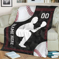 Ohaprints-Fleece-Sherpa-Blanket-Baseball-Catcher-Player-Black-Camo-Sport-Gift-Custom-Personalized-Name-Number-Soft-Throw-Blanket-2204-Sherpa Blanket