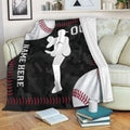 Ohaprints-Fleece-Sherpa-Blanket-Baseball-Player-Ball-Black-Camo-Sports-Gift-Custom-Personalized-Name-Number-Soft-Throw-Blanket-2206-Fleece Blanket