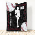 Ohaprints-Fleece-Sherpa-Blanket-Baseball-Player-Ball-Black-Camo-Sports-Gift-Custom-Personalized-Name-Number-Soft-Throw-Blanket-2206-Fleece Blanket