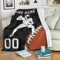 Ohaprints-Fleece-Sherpa-Blanket-American-Football-Black-Camo-Pattern-Gifts-Custom-Personalized-Name-Number-Soft-Throw-Blanket-2207-Fleece Blanket