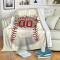 Ohaprints-Fleece-Sherpa-Blanket-Baseball-Vintage-Ball-Pattern-For-Sports-Lover-Custom-Personalized-Name-Number-Soft-Throw-Blanket-2210-Fleece Blanket