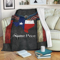 Ohaprints-Fleece-Sherpa-Blanket-Western-Texas-Eagle-Texas-Map-Flag-Wild-West-Cowboy-Custom-Personalized-Name-Soft-Throw-Blanket-2213-Fleece Blanket