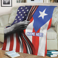 Ohaprints-Fleece-Sherpa-Blanket-Puerto-Rico-Flag-Striped-Star-American-Us-Flag-Custom-Personalized-Name-Soft-Throw-Blanket-2216-Sherpa Blanket