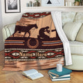 Ohaprints-Fleece-Sherpa-Blanket-Cowboy-Horse-Lover-Pray-Gift-For-Western-Cowgirl-Custom-Personalized-Name-Soft-Throw-Blanket-2220-Fleece Blanket