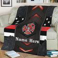 Ohaprints-Fleece-Sherpa-Blanket-Firefighter-Thin-Red-Line-Us-American-Flag-July-4Th-Custom-Personalized-Name-Soft-Throw-Blanket-2226-Sherpa Blanket